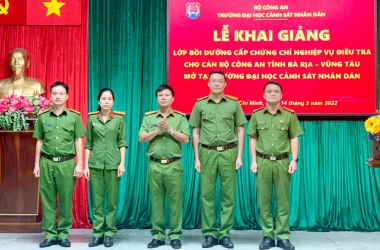 Khai giảng lớp bồi dưỡng cấp chứng chỉ nghiệp vụ điều tra cho cán bộ thuộc CA tỉnh Bà Rịa – Vũng Tàu