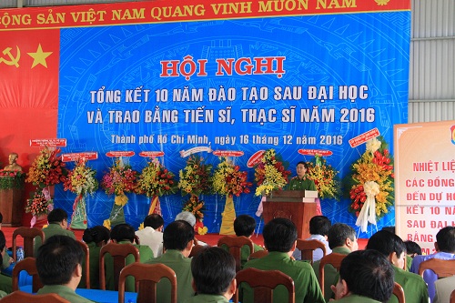 Đào tạo cán bộ có trình độ sau đại học của Trường Đại học CSND cho Tổng cục cảnh sát THAHS và HTTP -