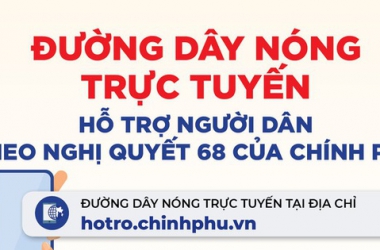 Đường dây nóng trực tuyến hỗ trợ người dân theo Nghị quyết 68 của Chính phủ