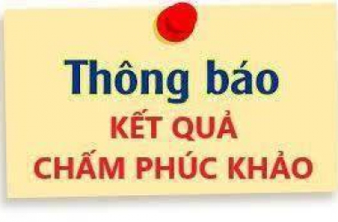 Kết quả phúc khảo bài thi tuyển sinh